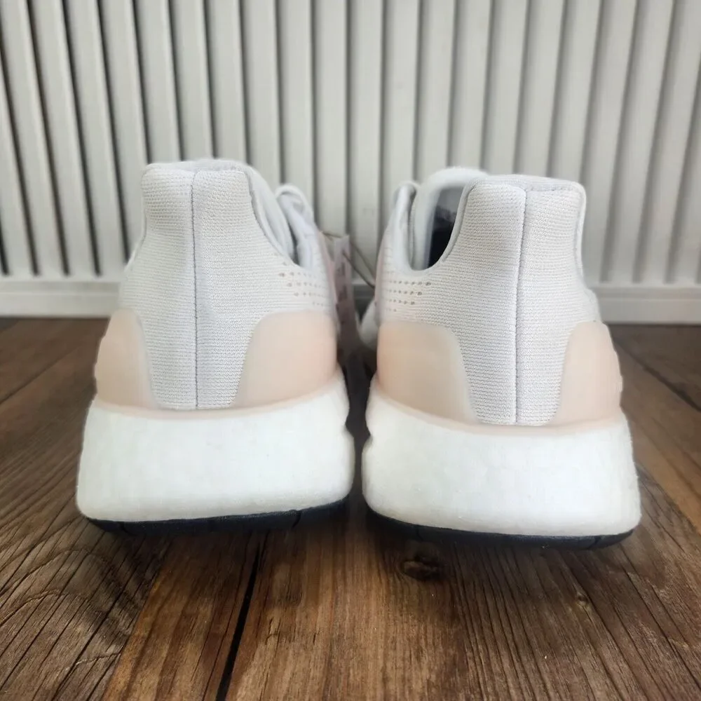 Adidas Pureboost 23 IF2392 Womens 9.5 White Pink Athletic Running Sneakers Shoes
